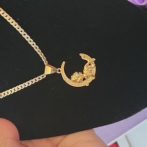 Necklace 14k gold Plated de luna
